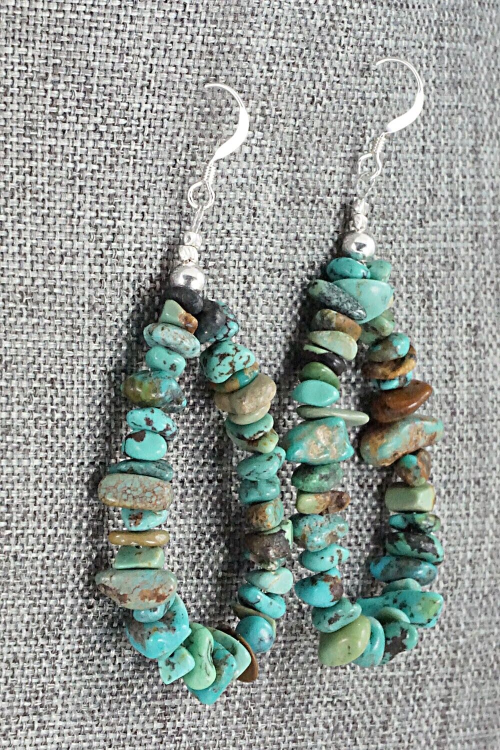 Turquoise & Sterling Silver Earrings - Doreen Jake