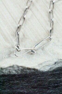 Onyx, Sterling Silver Feather & Chain Necklace - Ben Begay - High Lonesome Trading