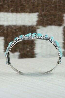 Navajo Turquoise and Sterling Silver Bracelet - Zeita Begay