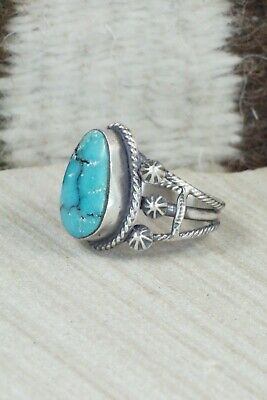 Turquoise & Sterling Silver Ring - Samuel Yellowhair - Size 7.25