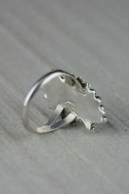 Zuni Turquoise and Sterling Silver Ring - Zigmond Peina - Size 8.5 - High Lonesome Trading