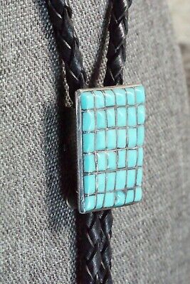 Turquoise & Sterling Silver Bolo Tie - Caroline Malani