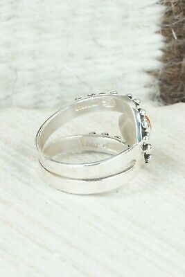 Spiny Oyster & Sterling Silver Ring - Raymond Coriz - Size 9.5