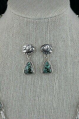 Navajo Turquoise & Sterling Silver Necklace Set - Raymond Delgarito - High Lonesome Trading