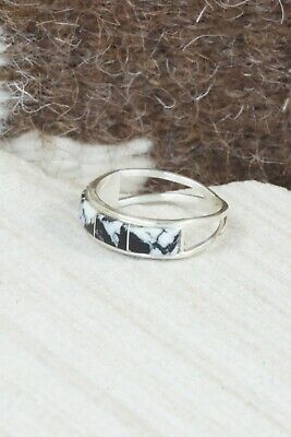 White Buffalo & Sterling Silver Ring - Gloria Waseta - Size 6.5