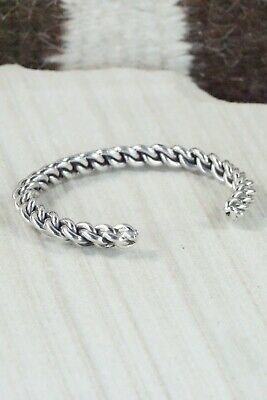 Navajo Sterling Silver Bracelet - Elaine Tahe