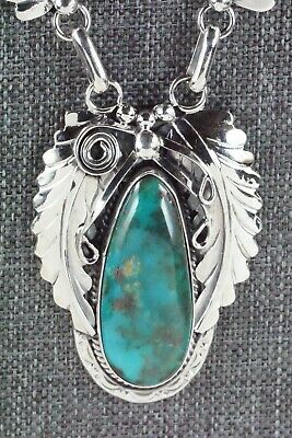 Turquoise and Sterling Silver Necklace - Davey Morgan
