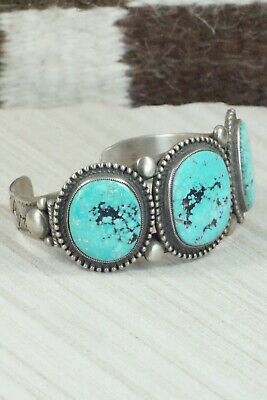 Turquoise and Sterling Silver Bracelet - Calvin Martinez