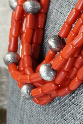 Coral & Sterling Silver Necklace - Isabelle John