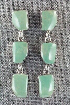 Turquoise & Sterling Silver Earrings - Greg Yazzie