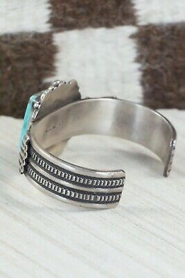 Turquoise & Sterling Silver Bracelet - Ronald Tom