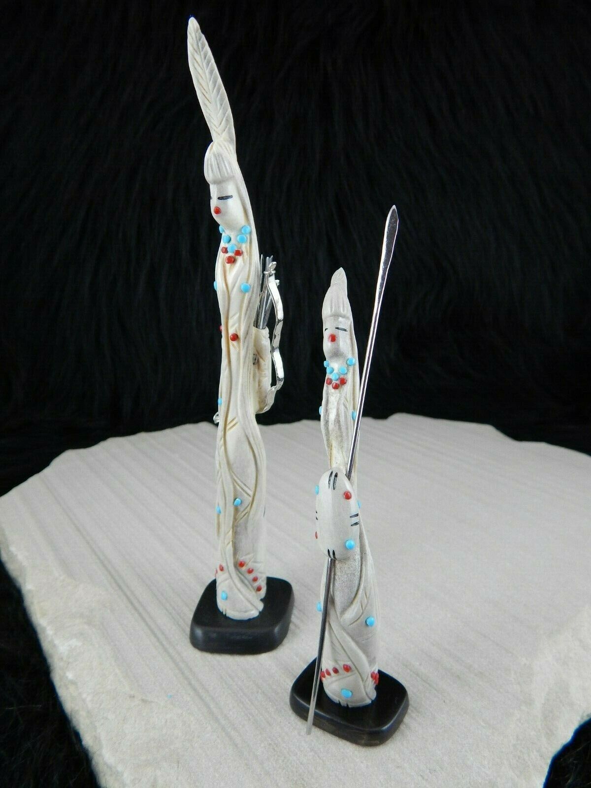 Hunter and Guide Zuni Fetish Carving Set - Michael Laweka - High Lonesome Trading