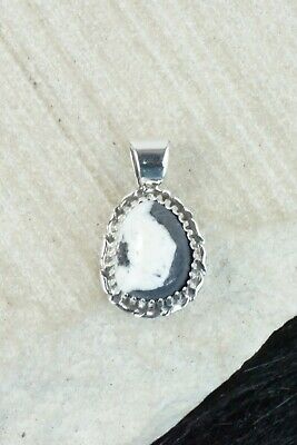 White Buffalo & Sterling Silver Pendant - Alvin Joe