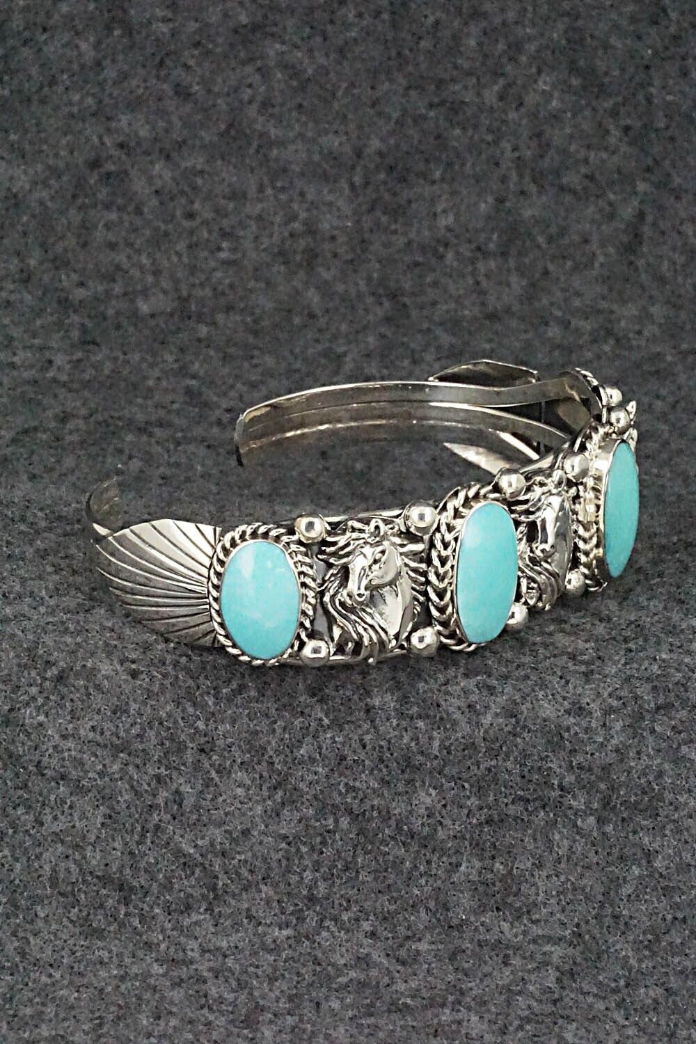 Turquoise & Sterling Silver Bracelet - Bobby Platero