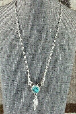 Turquoise & Sterling Silver Necklace - Lee Shorty