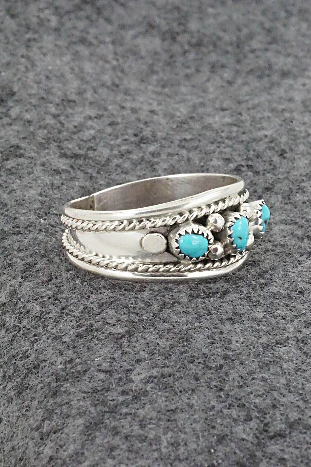 Turquoise & Sterling Silver Ring - Sondra Whitegoat - Size 12.75