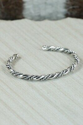 Navajo Sterling Silver Bracelet - Elaine Tahe