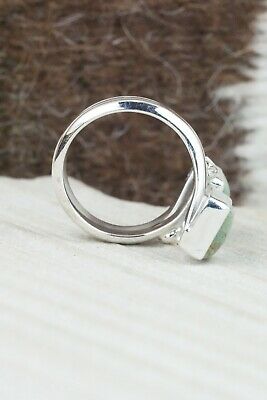 Turquoise & Sterling Silver Ring - Bobby Platero - Size 7.5