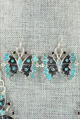 Turquoise & Sterling Silver Necklace and Earrings Set - Tamara Pinto