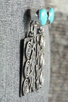 Turquoise and Sterling Silver Earrings - Alex Sanchez