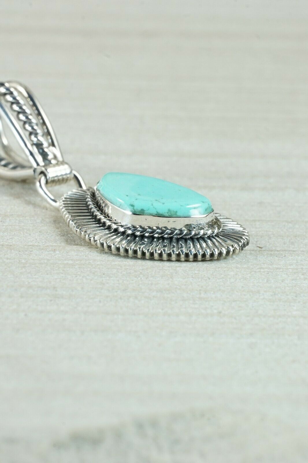 Navajo Turquoise and Sterling Silver Pendant - Native American