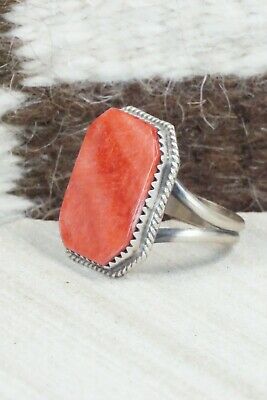 Spiny Oyster and Sterling Silver Ring - Selina Warner - Size 8