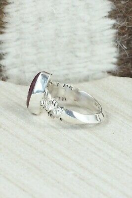 Spiny Oyster & Sterling Silver Ring - Andrew Vandever - Size 5.75