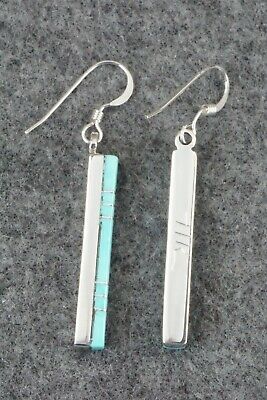 Turquoise & Sterling Silver Earrings - MaDerral Kallestewa