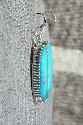Turquoise & Sterling Silver Earrings - Alvin Joe