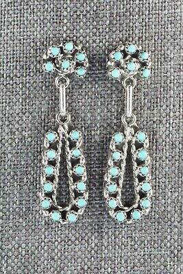 Turquoise & Sterling Silver Earrings - Randy Hooee