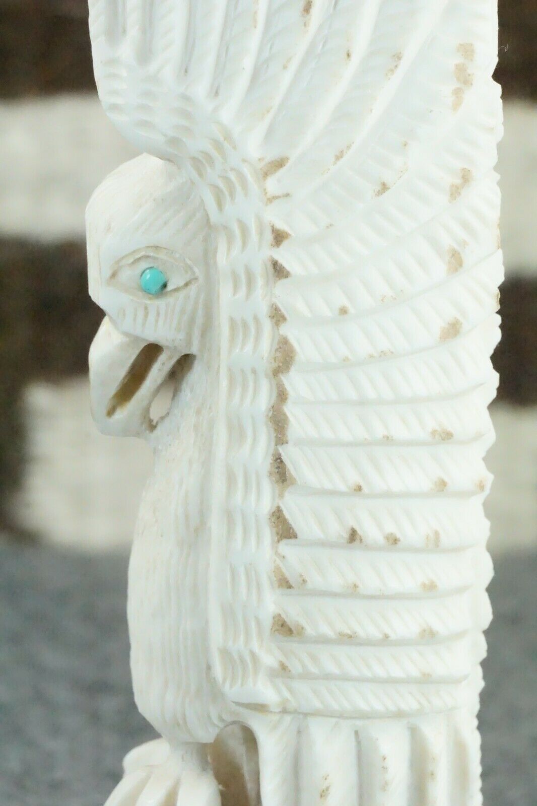 Eagle Zuni Fetish Carving - Garrick Weeka - High Lonesome Trading