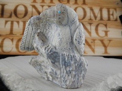 Eagle Zuni Fetish Carving - Evan Cachini - High Lonesome Trading