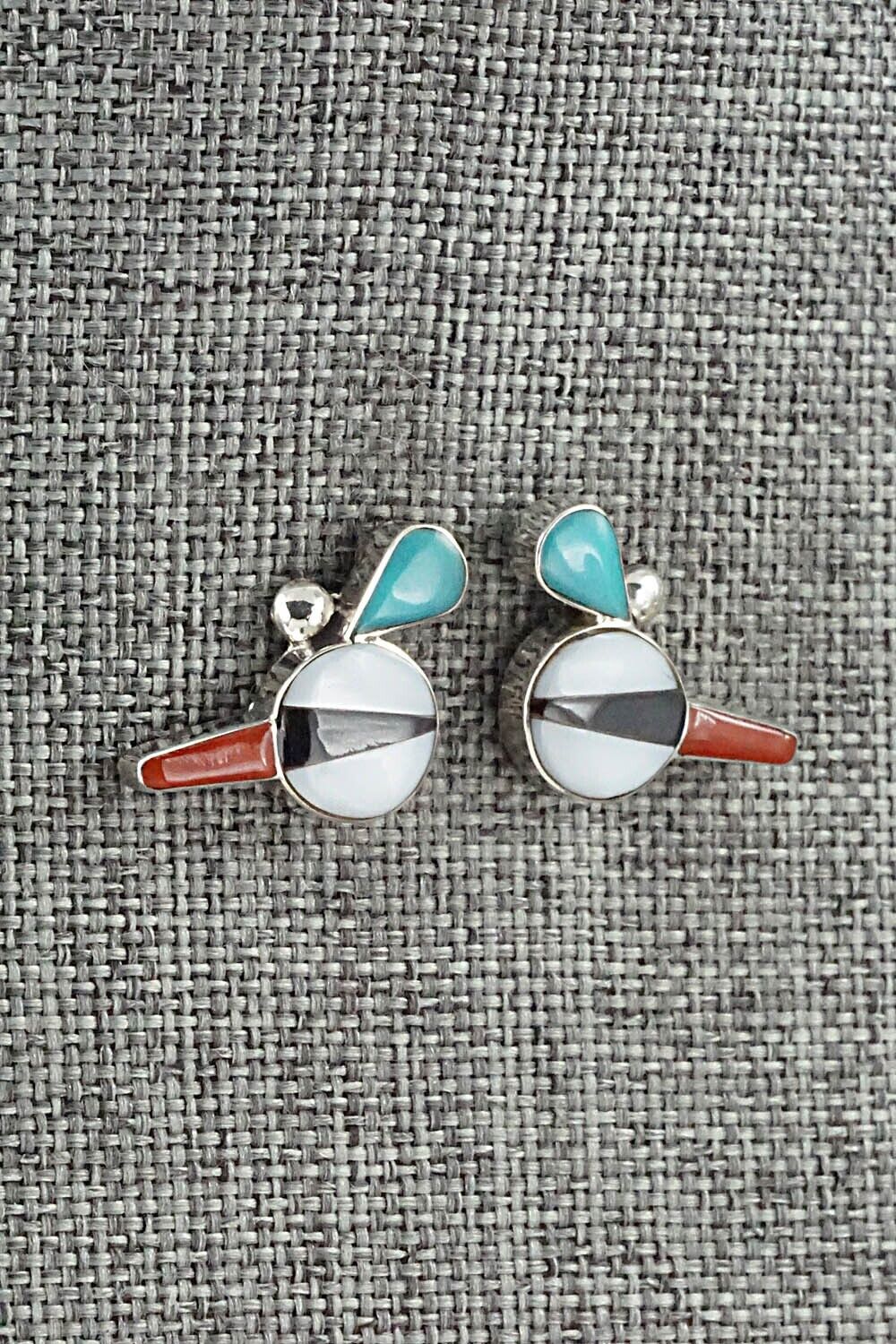 Multi Stone & Sterling Silver Earrings - Leavus Ahiyite