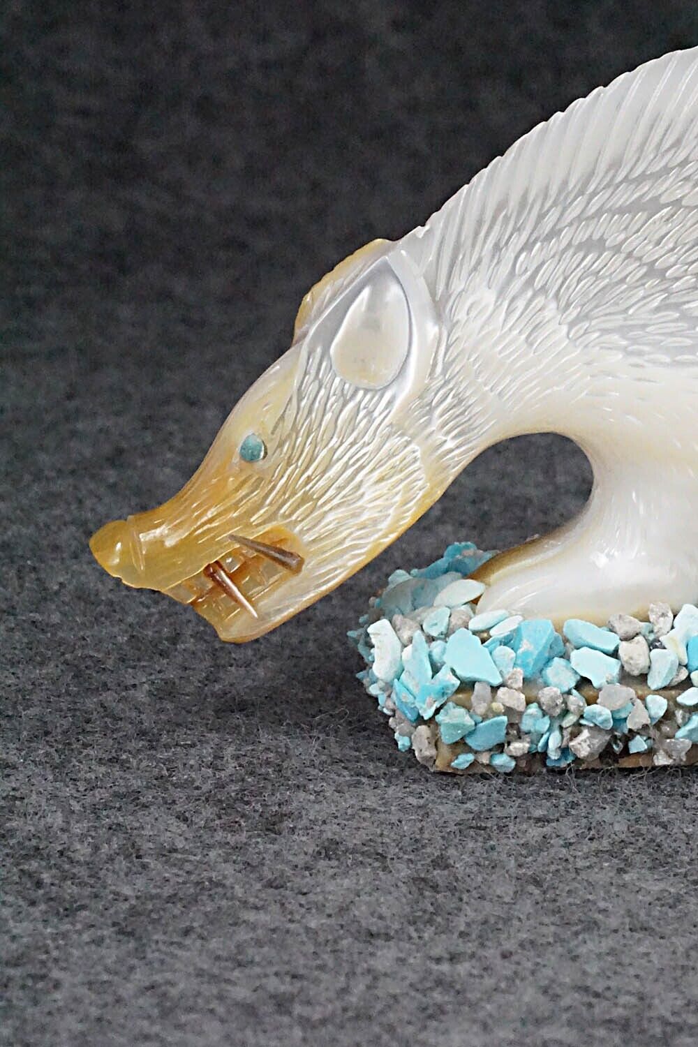 Wolf Zuni Fetish Carving - Randy Lucio