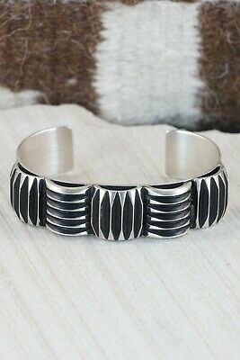 Navajo Sterling Silver Bracelet - Leander Tahe