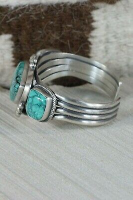 Navajo Turquoise & Sterling Silver Bracelet - Raymond Delgarito - High Lonesome Trading