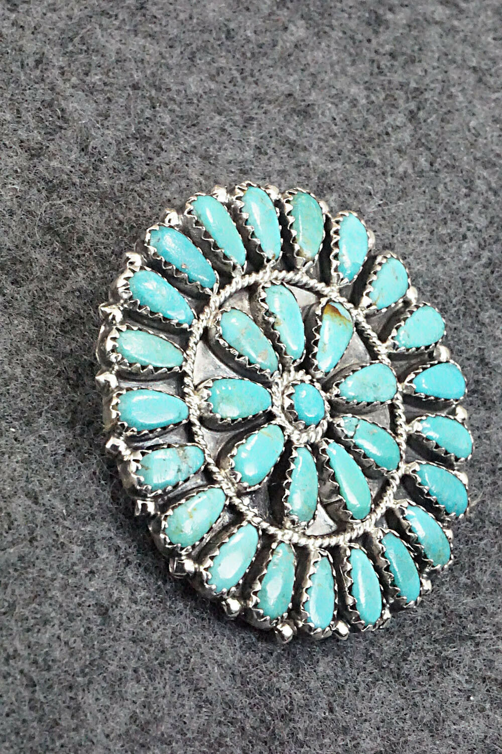 Turquoise and Sterling Silver Pendant - Zeita Begay