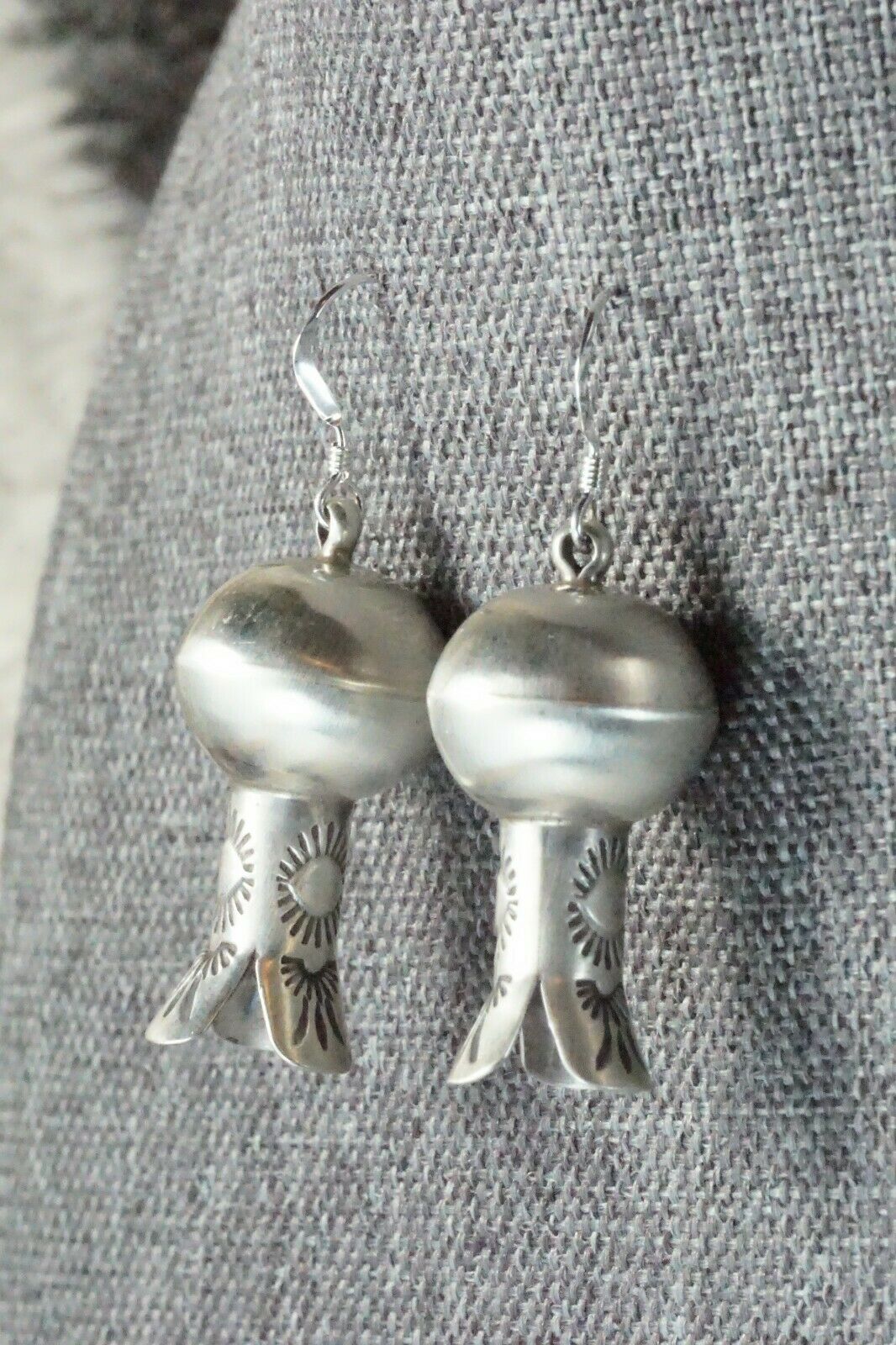 Turquoise & Sterling Silver Squash Blossom & Earrings - Chris Hale - High Lonesome Trading