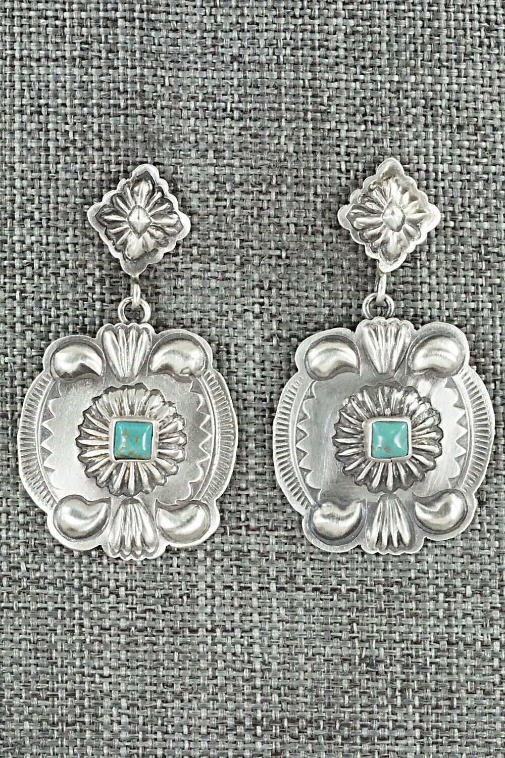 Turquoise & Sterling Silver Earrings - Terry Charlie