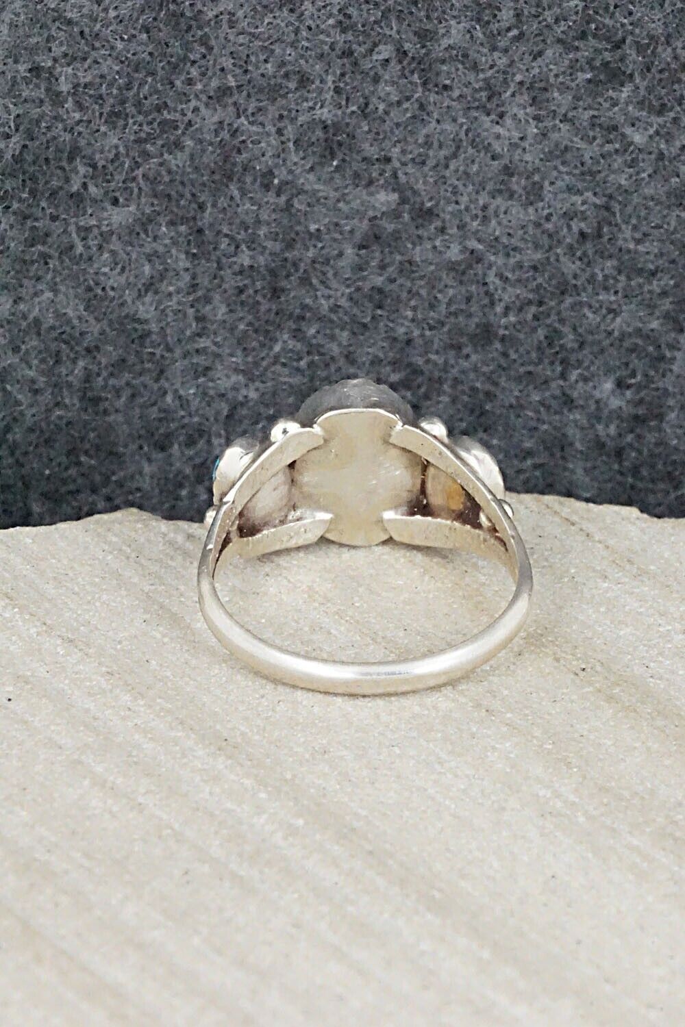 Turquoise & Sterling Silver Ring - Freda Martinez - Size 6.25