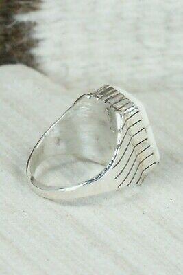 Inlay White Buffalo & Sterling Silver Ring - Ray Jack - Size 9.5 - High Lonesome Trading