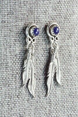 Lapis & Sterling Silver Earrings - Navajo