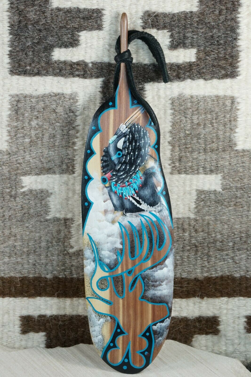 Zuni Painted Carved Wood Feather