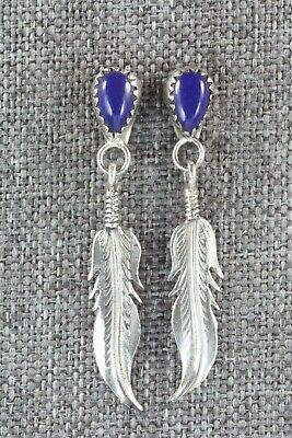 Lapis & Sterling Silver Earrings - Navajo