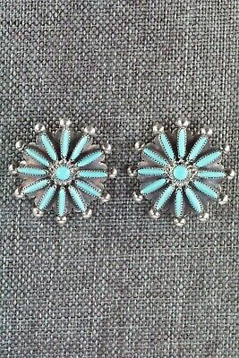 Turquoise & Sterling Silver Earrings - Samantha Waasta