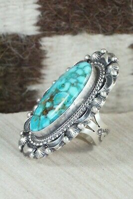 Turquoise & Sterling Silver Ring - Tom Lewis - Size 7