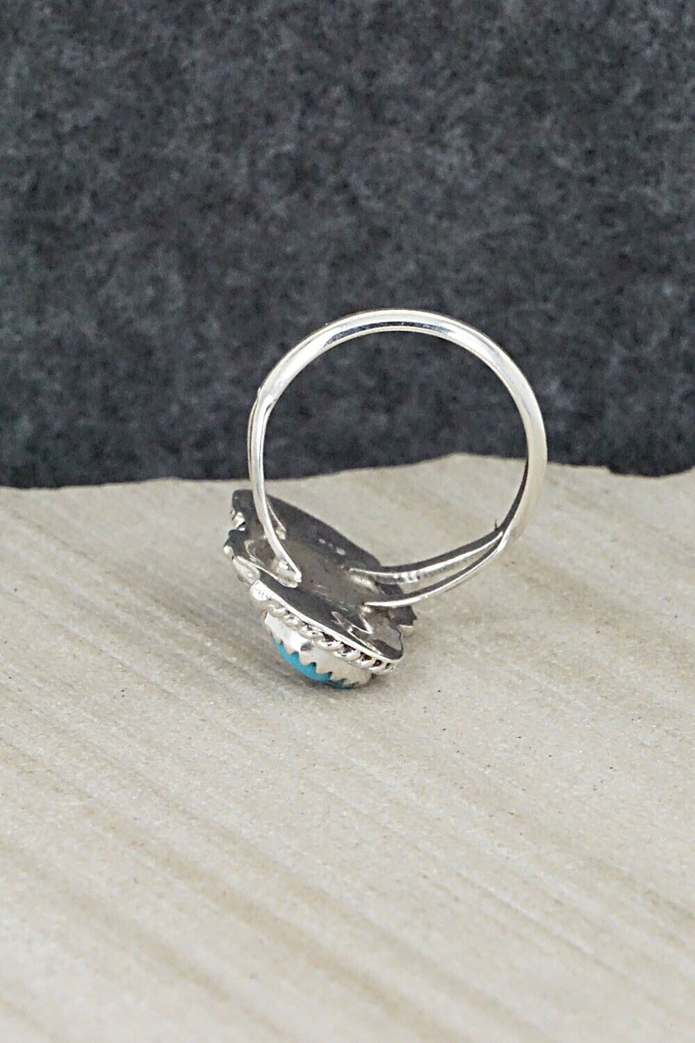 Turquoise & Sterling Silver Ring - William Begay - Size 6