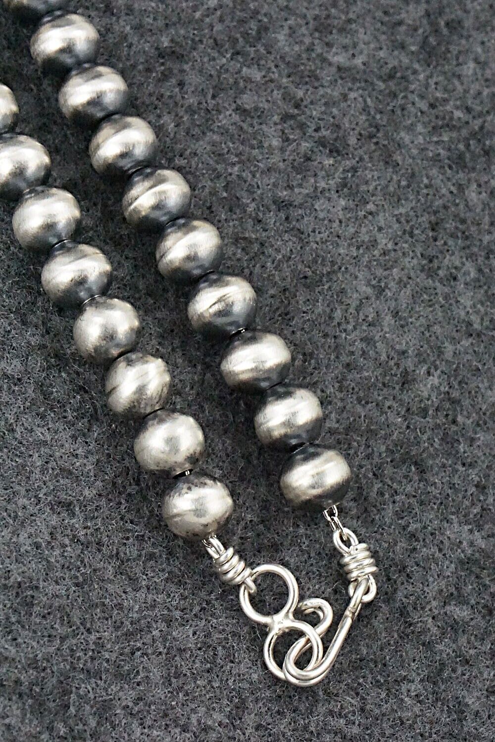 Sterling Silver Navajo Pearl Necklace - Dorinda Mariano