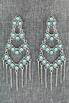 Turquoise & Sterling Silver Earrings - Dixie Booqua