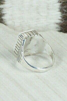 Inlay White Buffalo & Sterling Silver Ring - Ray Jack - Size 9.5 - High Lonesome Trading
